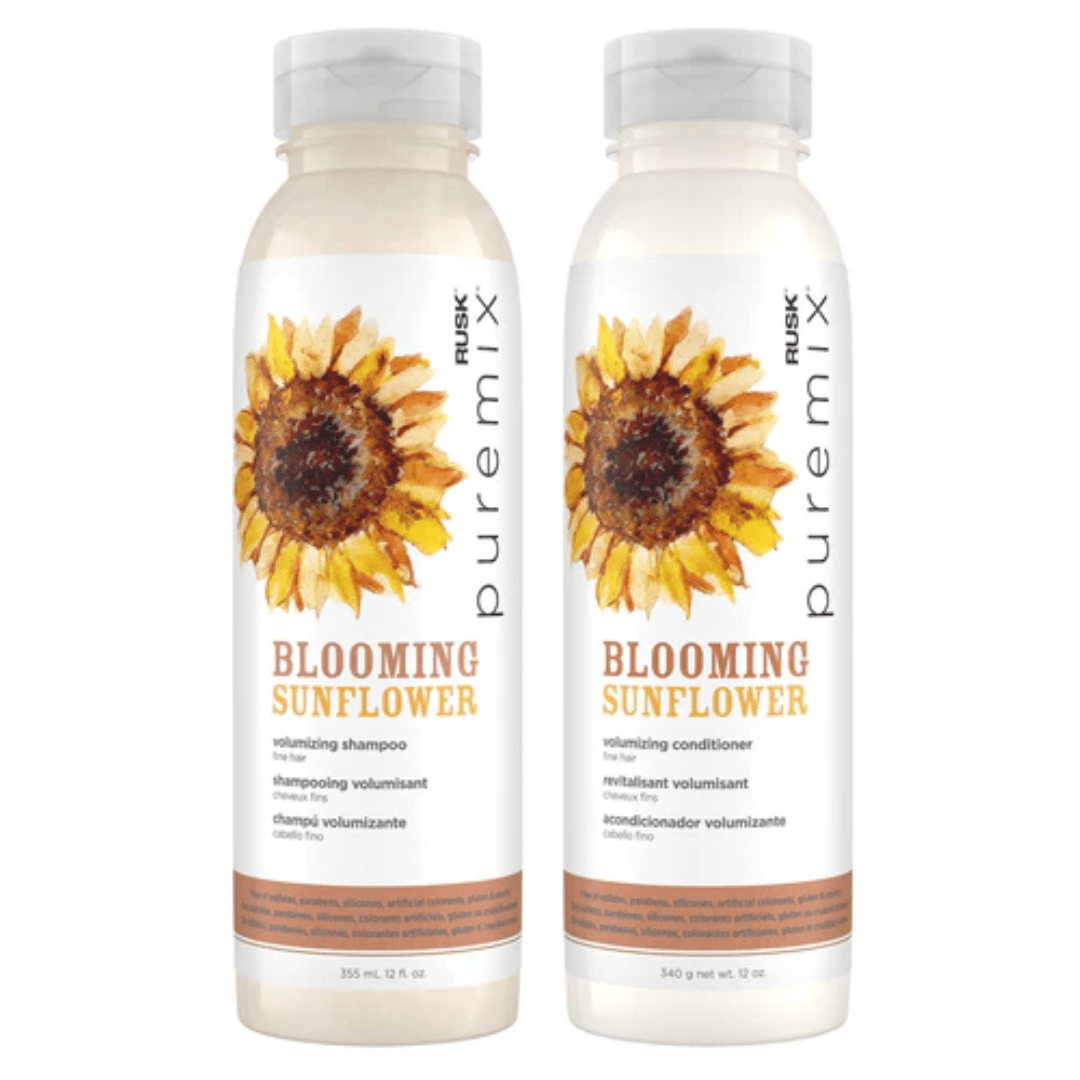 RUSK - Puremix Blooming Sunflower Volumizing Shampoo + Conditioner Bundle