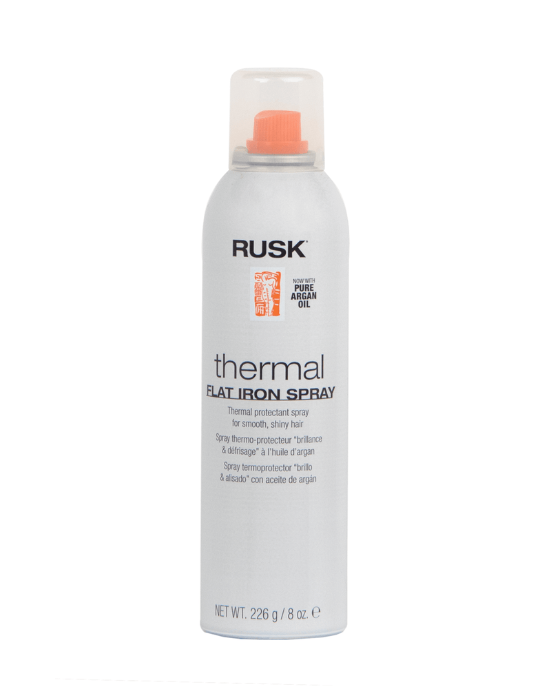 Rusk Styling THERMAL IRON SPRAY 8 OZ Designer Collection Thermal Flat Iron Spray with Argan Oil