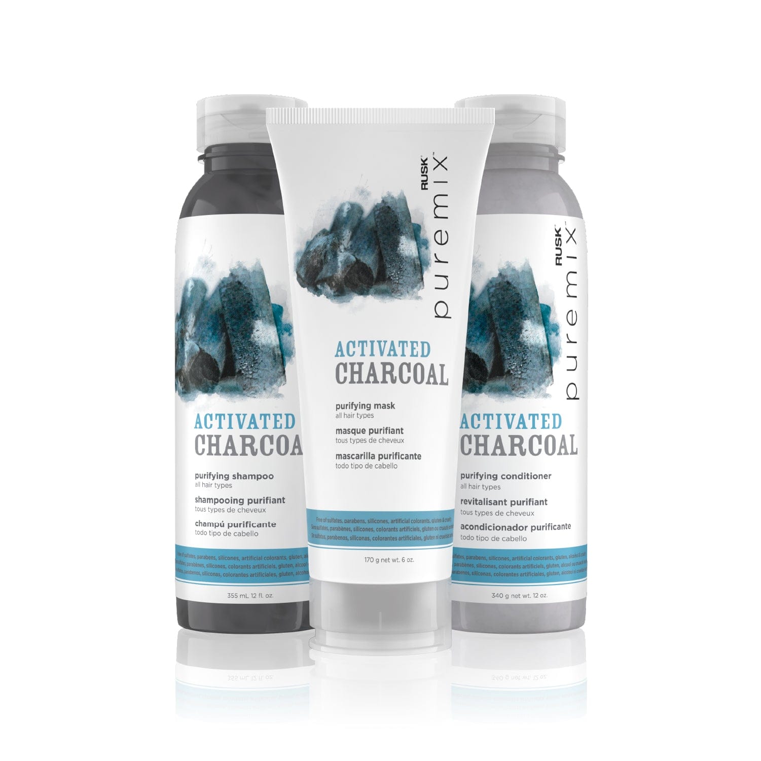 RUSK - Puremix Activated Charcoal, Purifying Conditioner