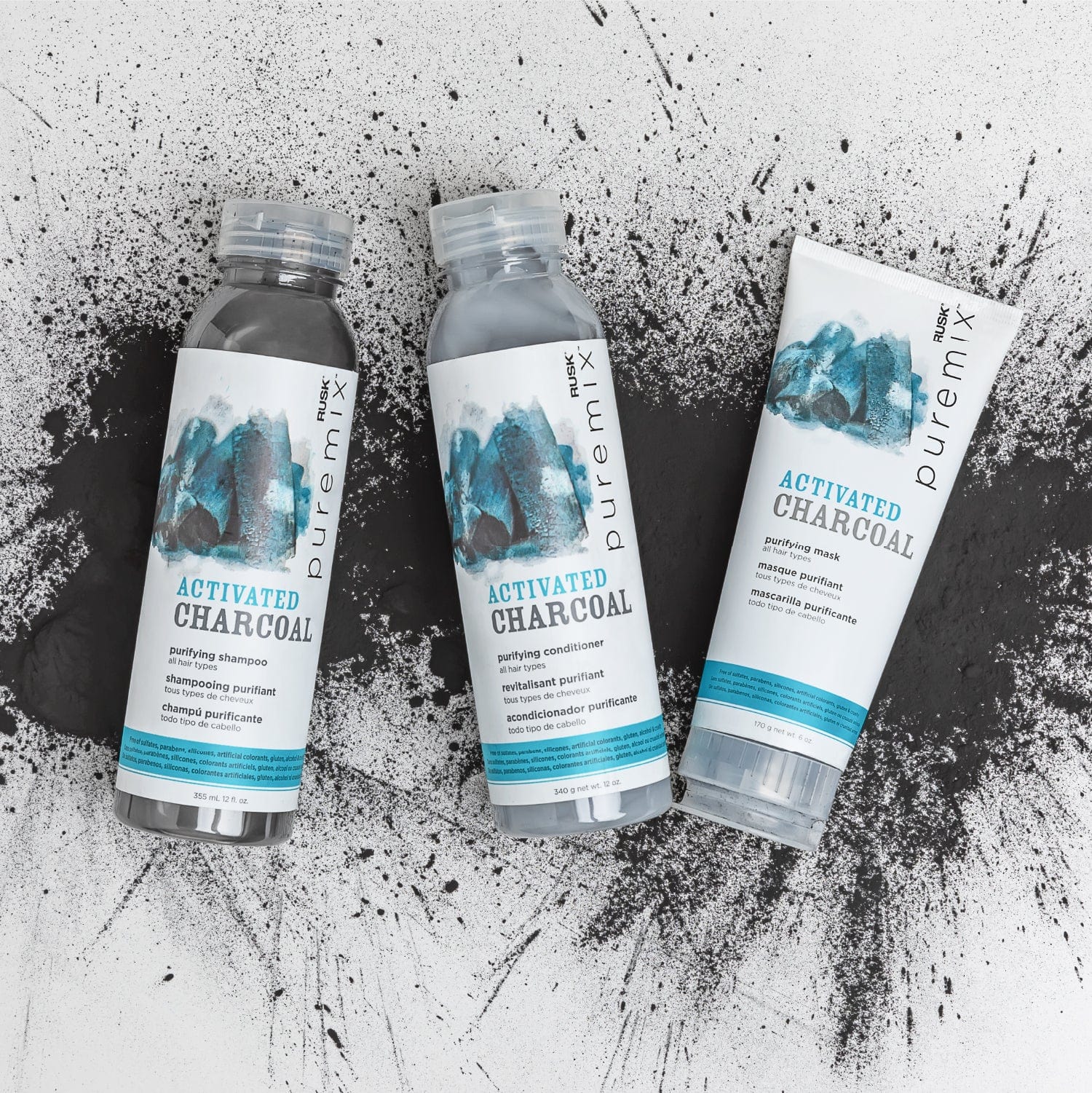 RUSK - Puremix Activated Charcoal, Purifying Shampoo