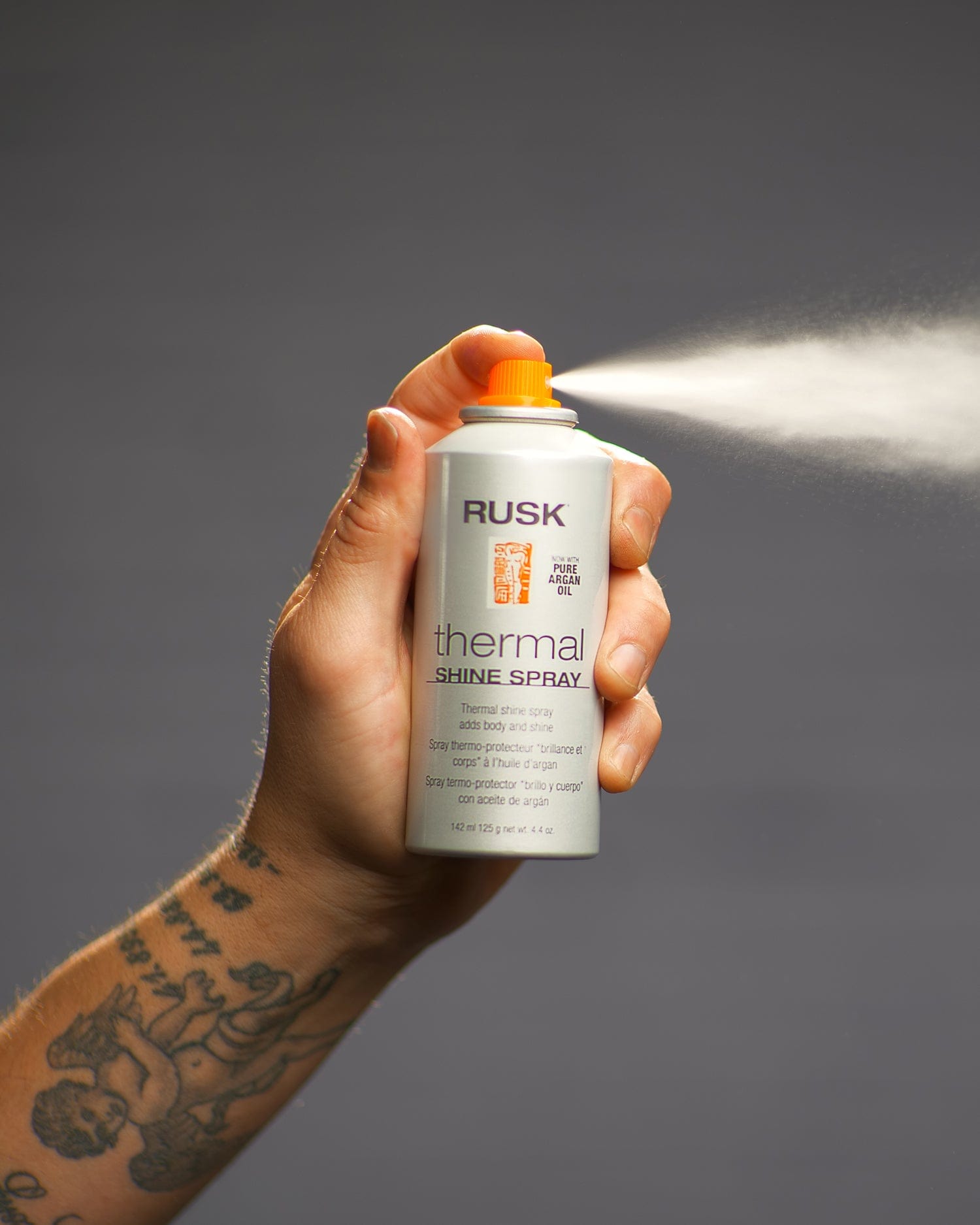 RUSK - Designer Collection Thermal Shine Spray, Pure Argan Oil