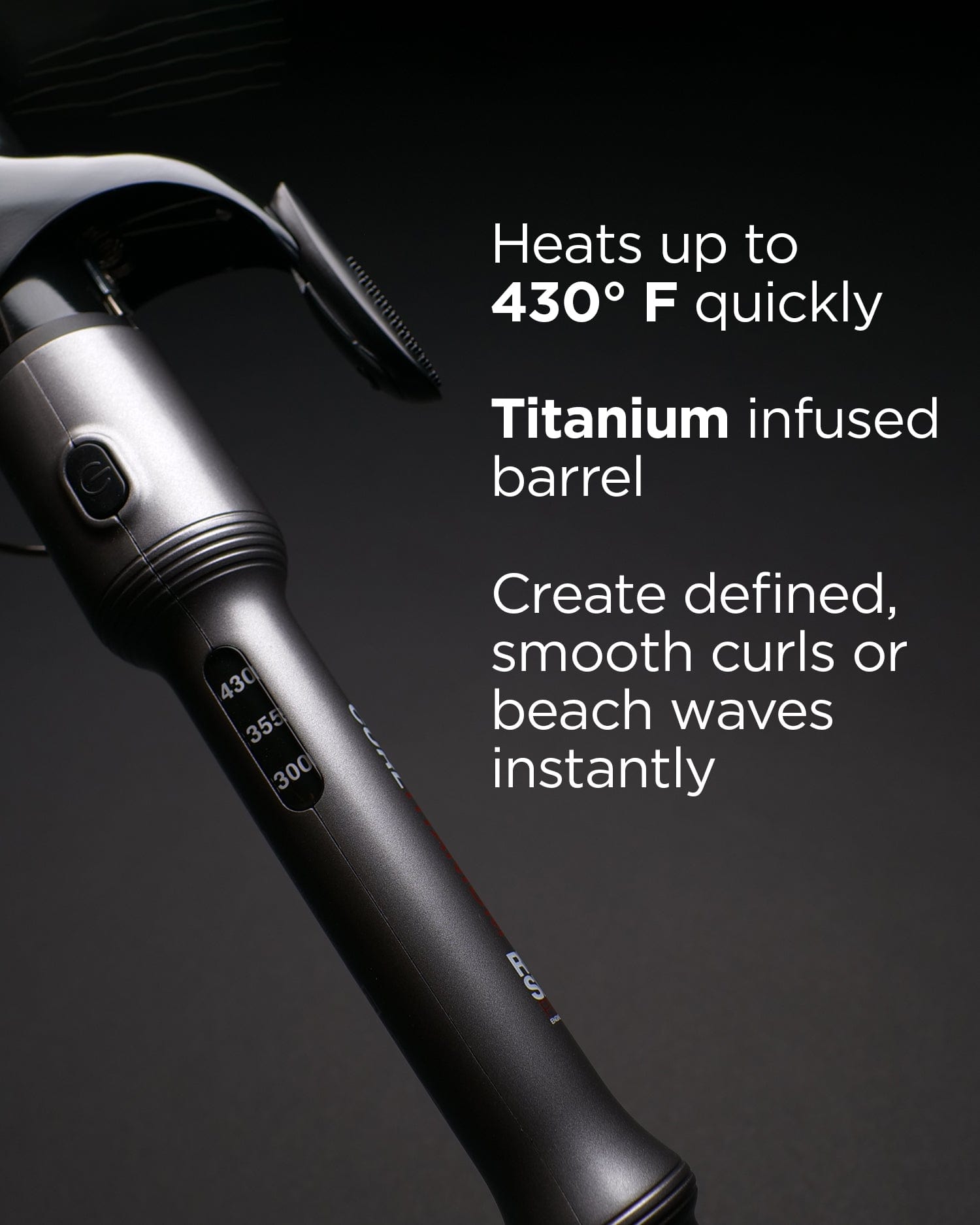 CURLTITANIUM Spring Curling Iron 1.25 inch