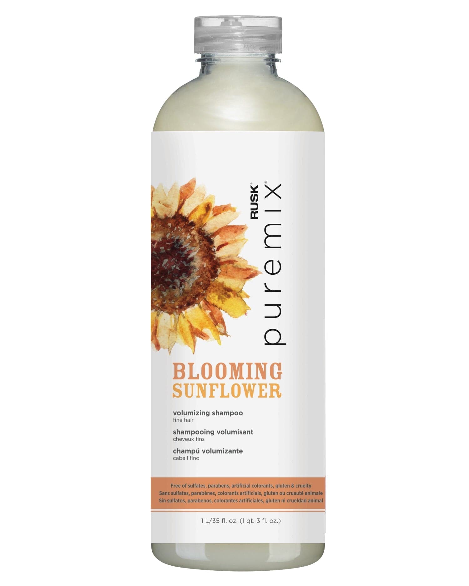 RUSK - Puremix Blooming Sunflower Volumizing Shampoo 
