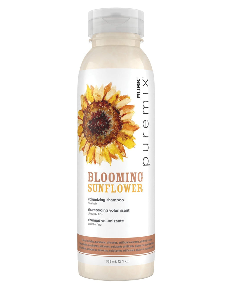 Rusk Shampoo PUREMIX Blooming Sunflower Volumizing Shampoo for Fine Hair 12 oz. Puremix Blooming Sunflower Volumizing Shampoo