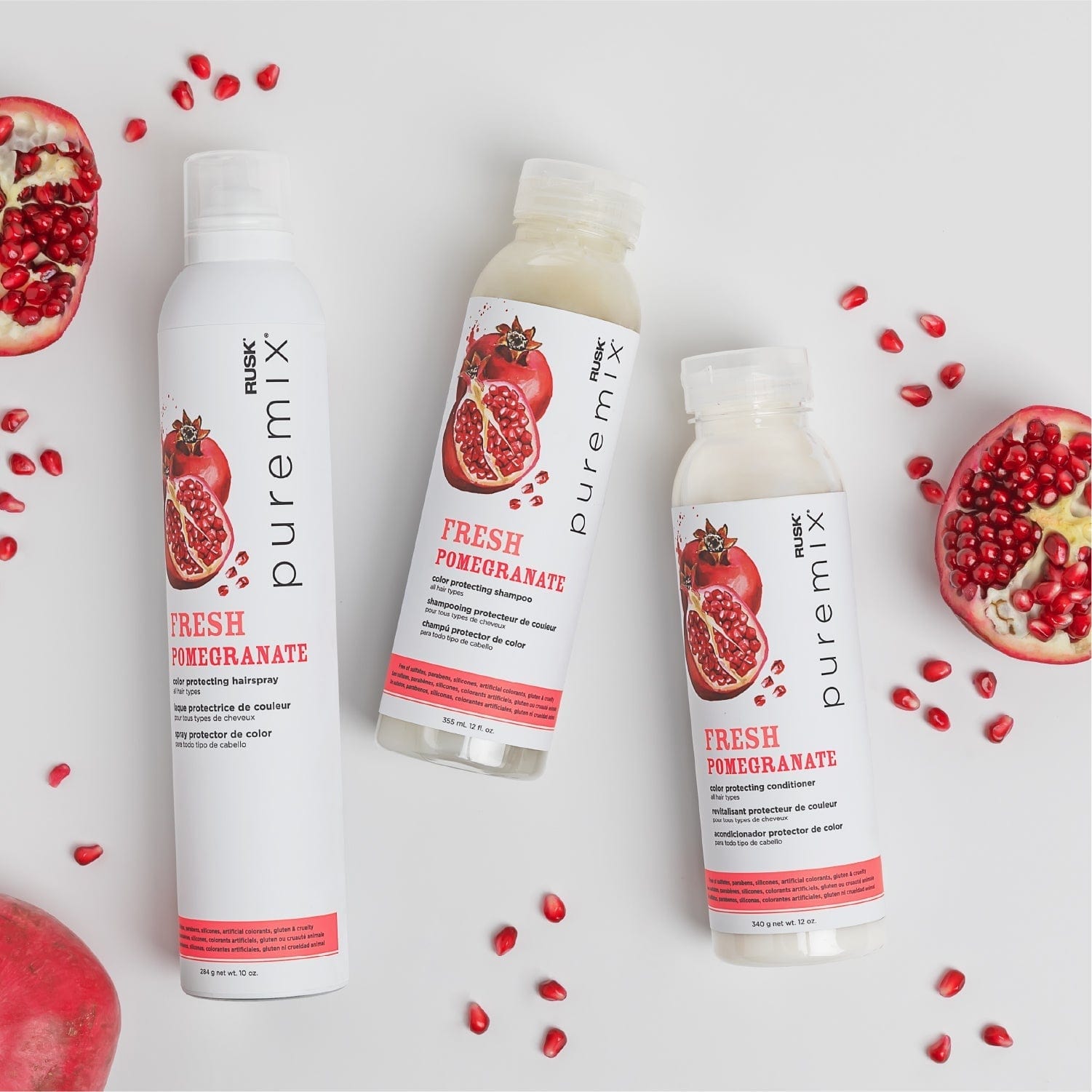 RUSK - Puremix Fresh Pomegranate Color Protecting Shampoo 
