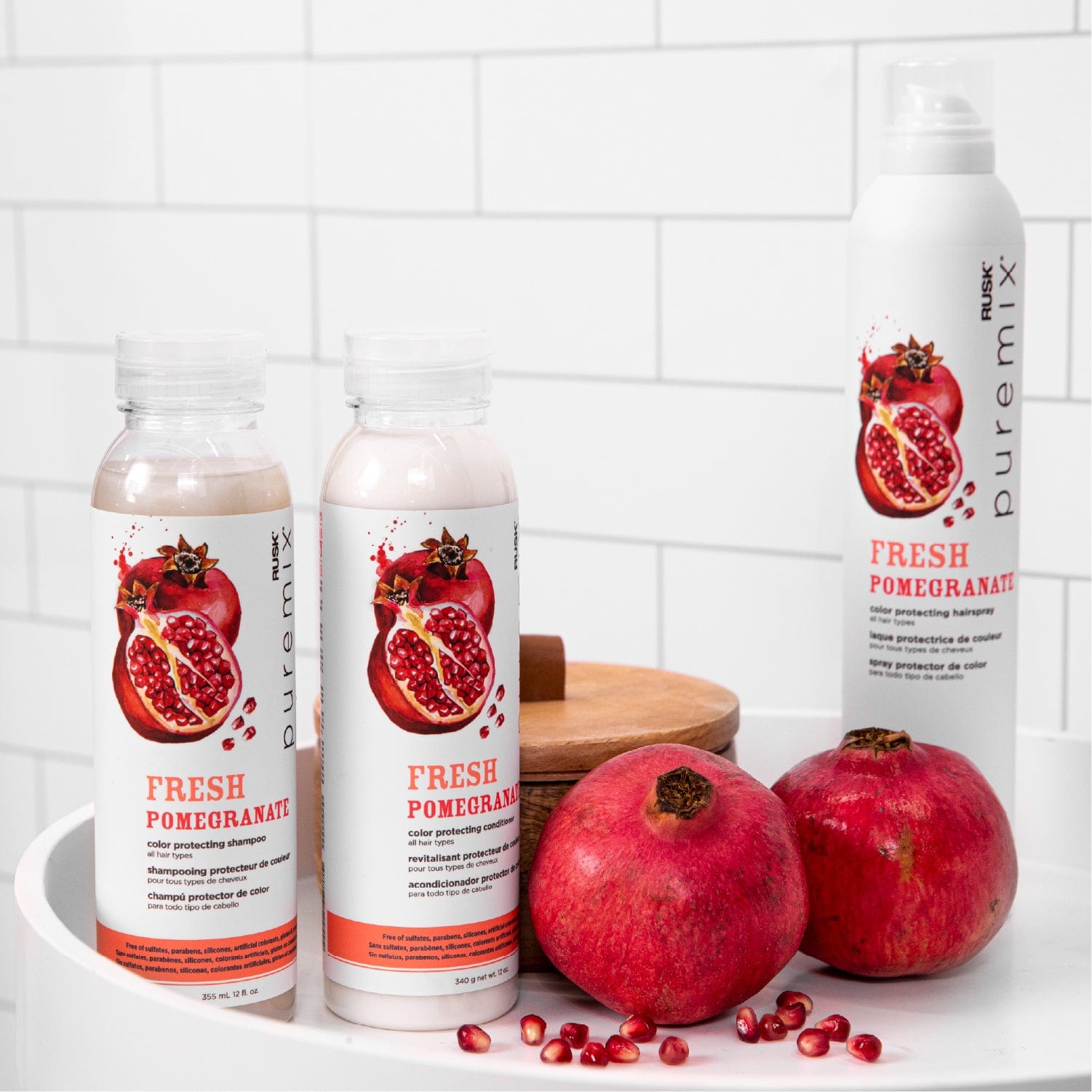 RUSK - Puremix Fresh Pomegranate Color Protecting Hairspray 