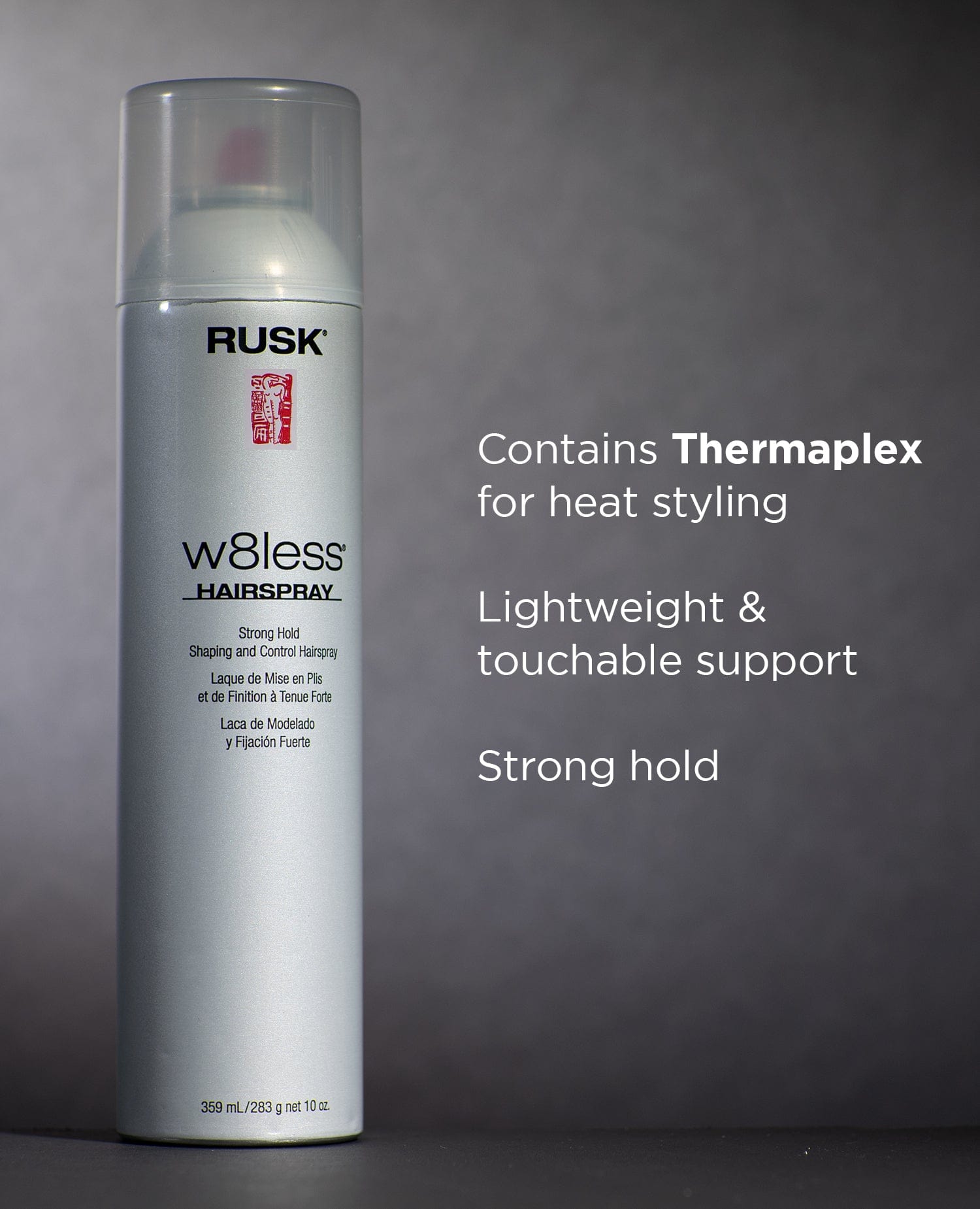 RUSK - Designer Collection W8less Strong Hold Hairspray - 55% VOC 
